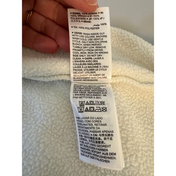 Amazon Essentials White Fleece Full Zip Jacket Womens XXL Pre-owned - Picture 5 of 7